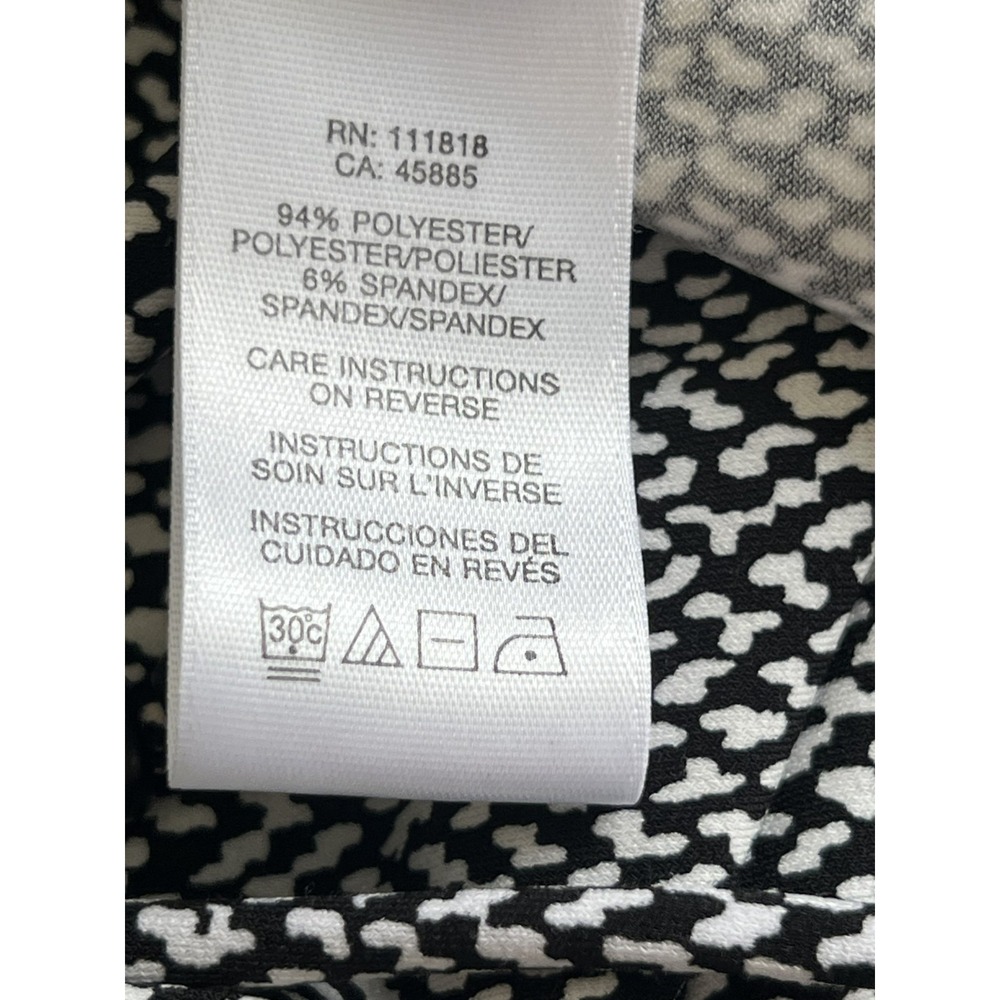 Michael Michael Kors Sleeveless Front Tie Blouse Black White Size M - Picture 5 of 8